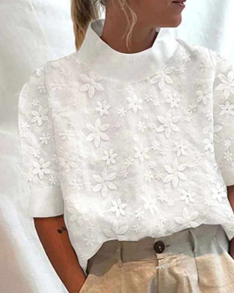 Anna – Women’s Embroidered Linen Blouse