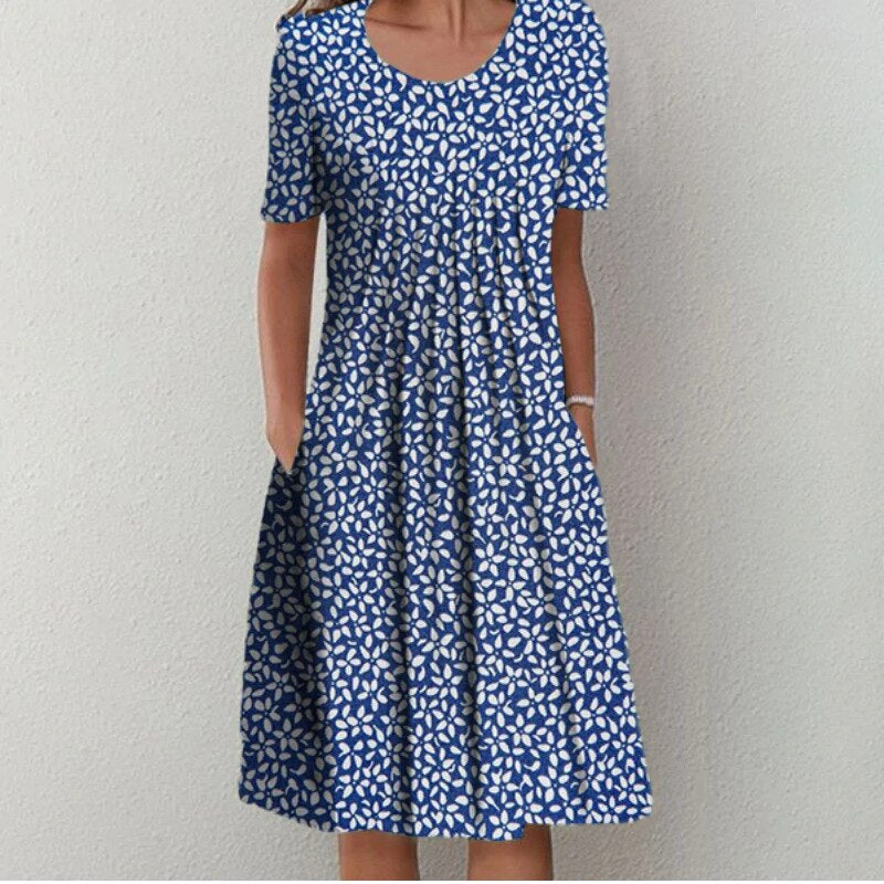 Emily – Floral Print Midi Dress - Image 4