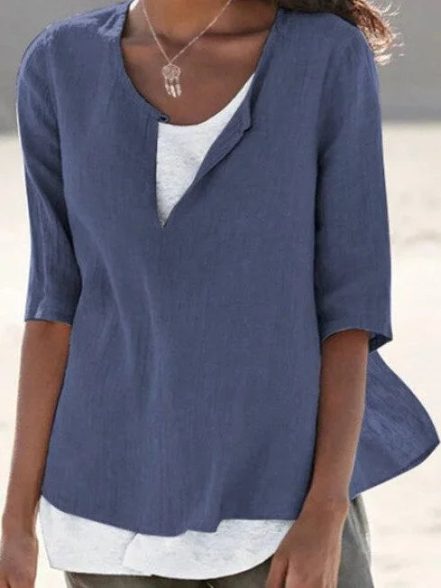 Ava – Women Casual Linen Blouse - Image 4