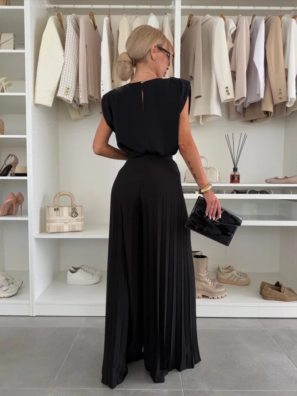 Eva – Women Elegant Pleated Jumpsuit - Image 4