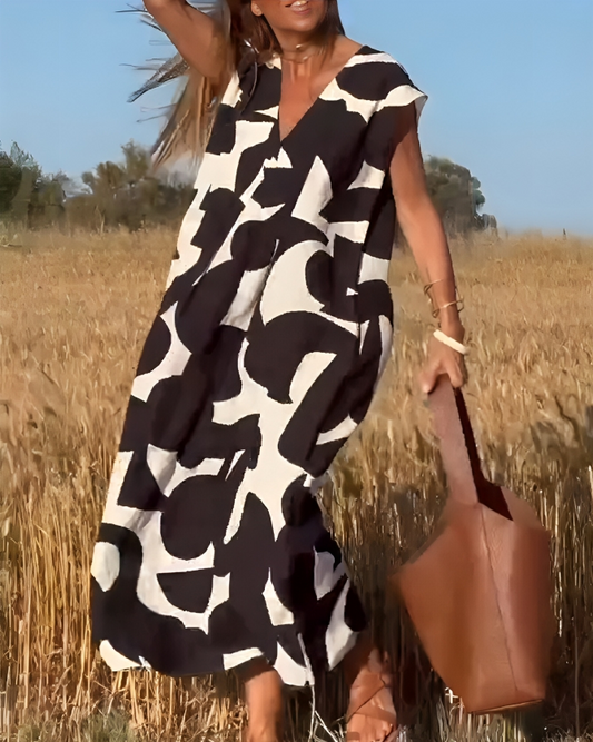 Florence – Women’s Summer V-Neck Midi Dress