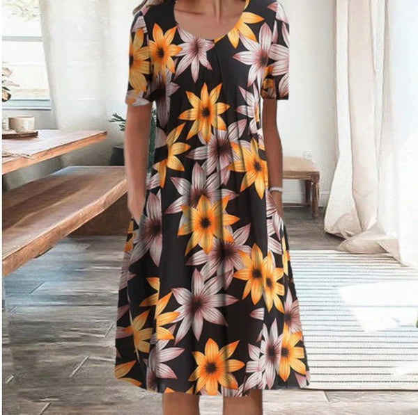 Emily – Floral Print Midi Dress - Image 8